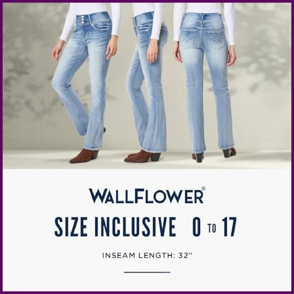 High Rise Bootcut Jeans, 60% Stretch Denim, 32" Inseam, Size 0-17 - Picture 8 of 8